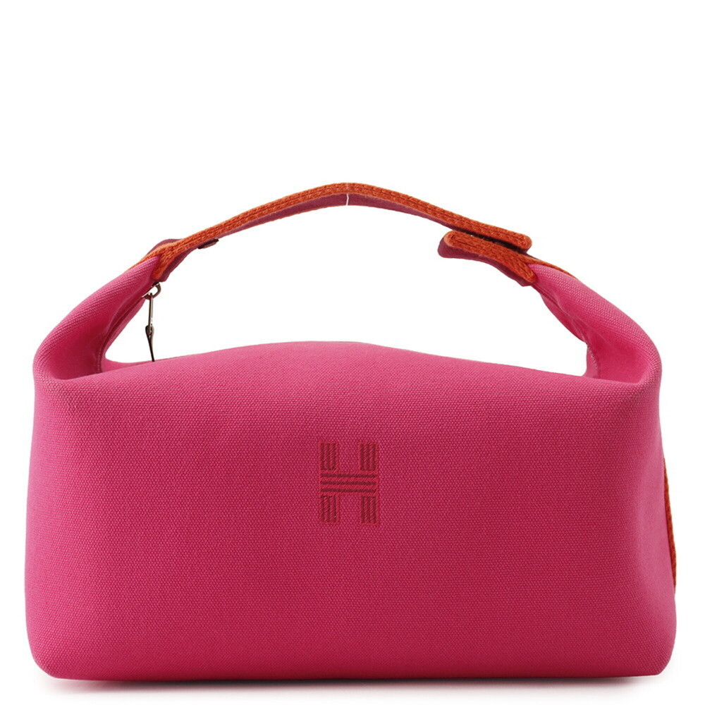 Hermes handbag Bride-à-Black GM hibiscus canvas HERMES pouch